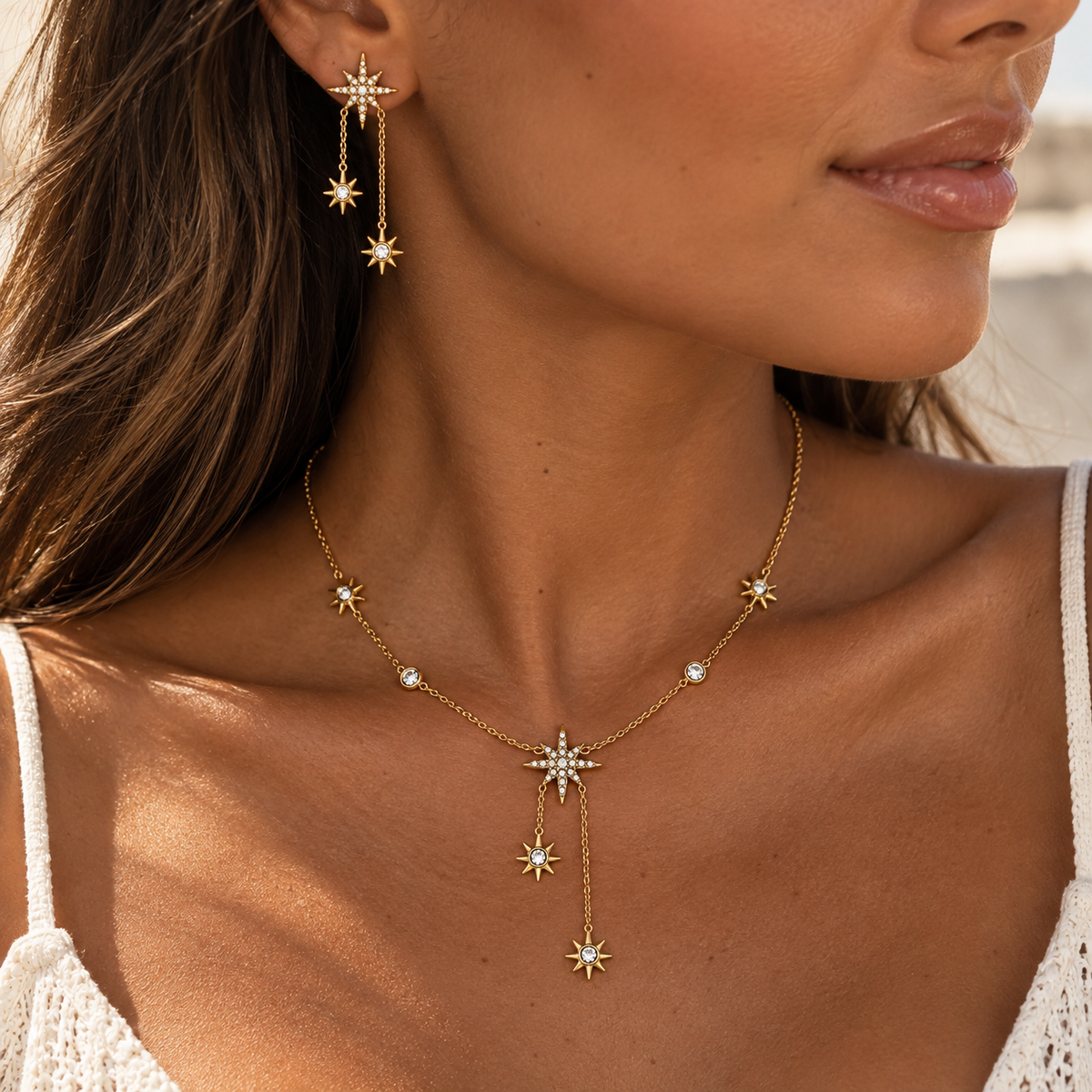 PARURE ORIANE - Collier & Boucles d'oreilles